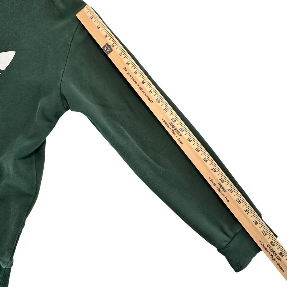 Adidas‎ Originals Trefoil Hoodie Men's Medium Green White Sweatshirt Heavyweight